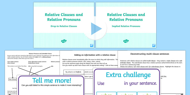 Relative Clauses KS2 Lesson Ideas And Resource Pack