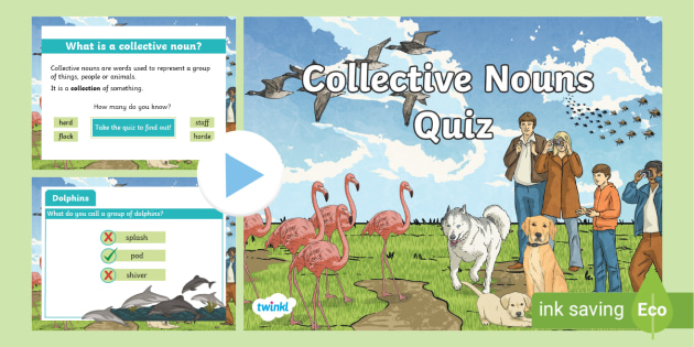 List of Collective Nouns Quiz PowerPoint | KS2 Grammar