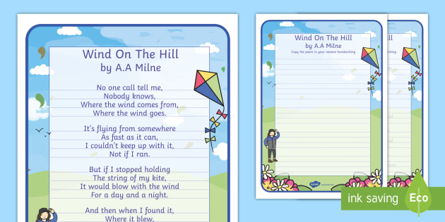 wind on the hill ks2 handwriting poems 