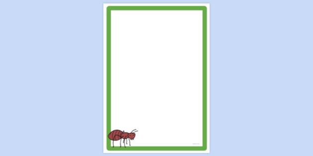 FREE! - Ant Page Border | Page Borders | Twinkl