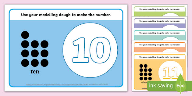 Numbers 1-20 Play-doh Mats