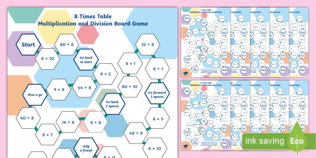 times table board games teacher made learning resource