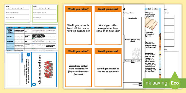 Second Level Back To School Activity Stations (teacher-made)