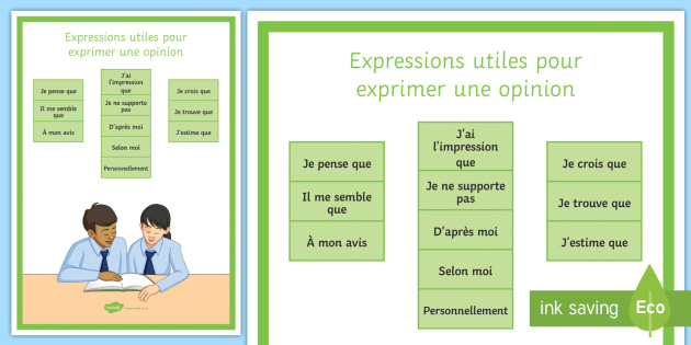 opinion essay in french