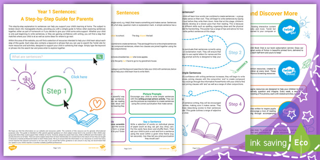 Year 1 Sentences: A Step-by-Step Guide for Parents