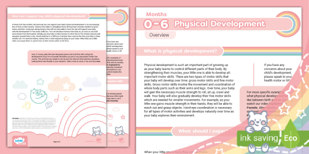 Twinkl Tots: 0-6 Months Physical Development Overview