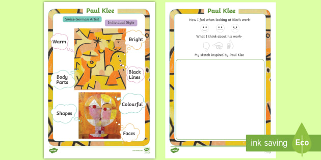Cfe Early Looking At Art Paul Klee Worksheet Worksheet