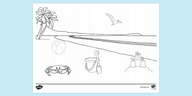 FREE! - Beach Colouring | Colouring Sheets (teacher made)