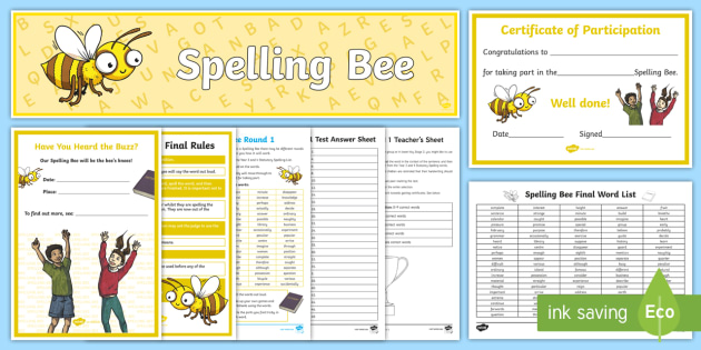 Spelling Bee Worksheets Resource Pack Lks2 Teacher Made
