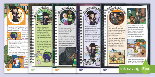 KS1 Halloween Differentiated Reading Comprehension Pack