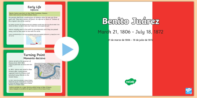 Benito Juarez Powerpoint English Spanish Teacher Made