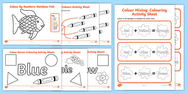 Colour Recognition Worksheet Pack