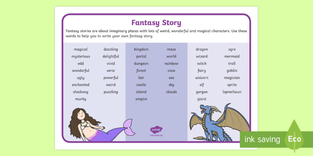 fantasy writing word bank