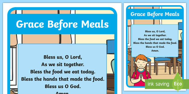Grace Before Meals Display Poster