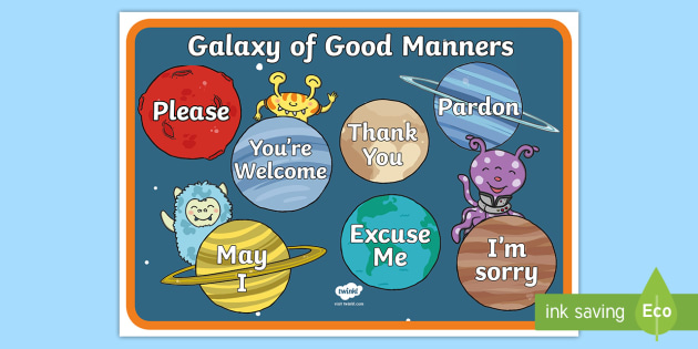 Classroom Student Behavioral School    POSTER Good Manners Do Count 