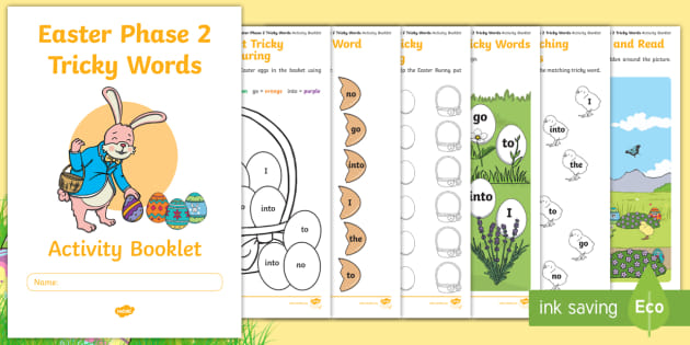 Easter Phase 2 Tricky Word Activity Booklet Teacher Made