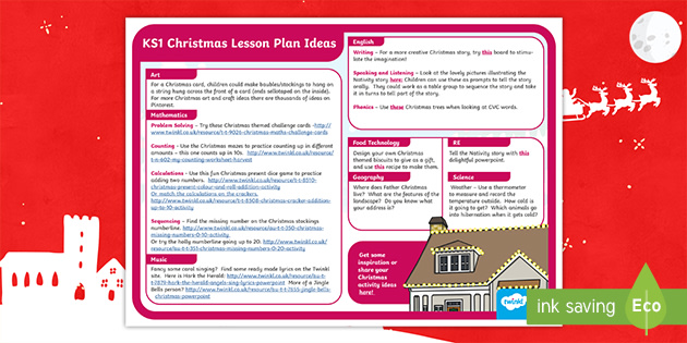  Christmas Lesson Plan Ideas KS1 teacher Made 