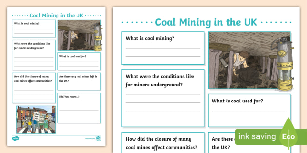 Coal Mining Fact File Template (teacher made)