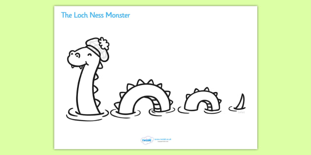 Loch Ness Monster Colouring Sheet - Loch Ness, Loch Ness