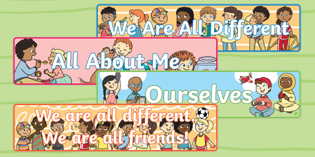 * NEW * We Are All Different Display Banners Resource Pack - Originals