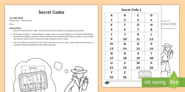 Secret Codes Activity Teacher Made