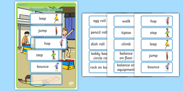 Foundation PE (Reception) - Gymnastic Action and Sequencing Board