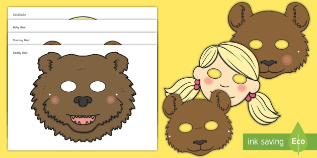 Goldilocks and 3 Bears Role-Play Masks | Traditional Tales
