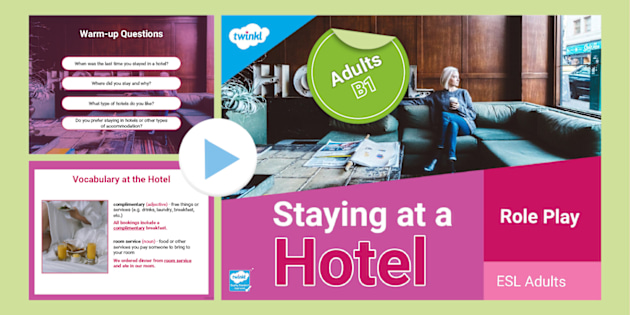 ESL Staying at a Hotel Role Play [Adults, B1]