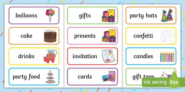 Birthday Party Invitation Cards (teacher made) - Twinkl