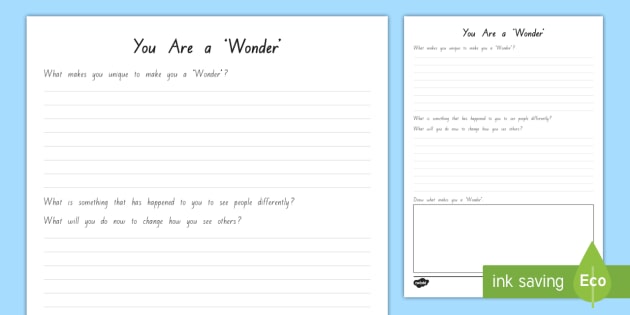 free years 5 and 6 chapter chat you are a wonder activity to support