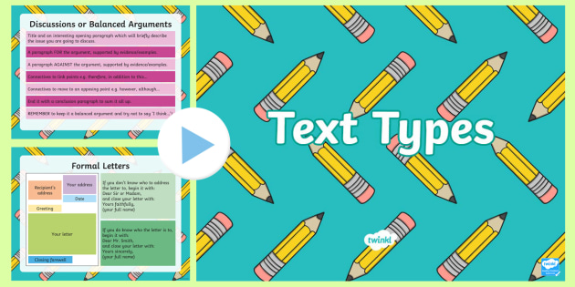 Text Types Guides PowerPoint