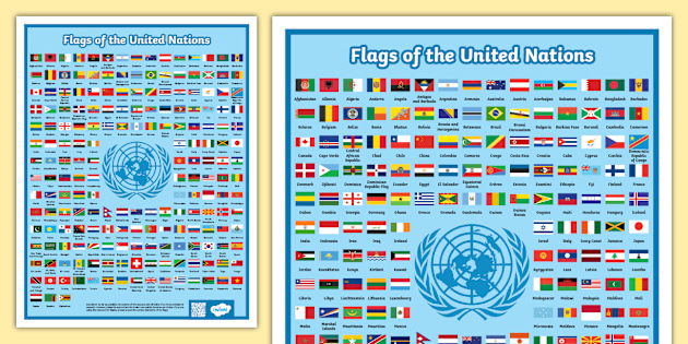 United Nations Countries' Flags (Poster) Grades Twinkl - Main Image