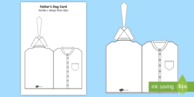 father s day shirt and tie card english polish fathers day shirt and tie