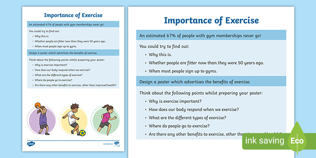 Importance Of Exercise Worksheet Worksheet