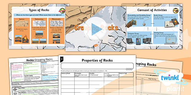 Science: Rocks: Grouping Rocks Year 3 Lesson Pack 2