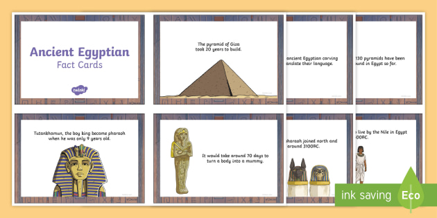 Ancient Egyptians Display Ks2 Fact Cards Teacher Made
