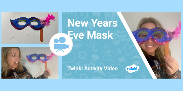 FREE! - How to Make a New Years' Eve Mask | EYFS Craft Video