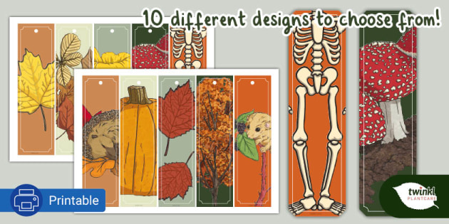 Printable Autumn Bookmarks
