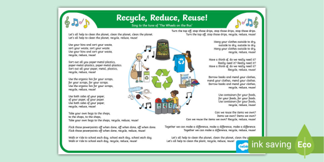 Reduce, Reuse, Recycle Song 