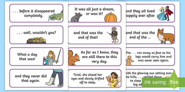 Story Ending Flashcards Talk For Writing Eyfs