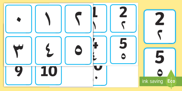 western and eastern arabic numbers flashcards western and