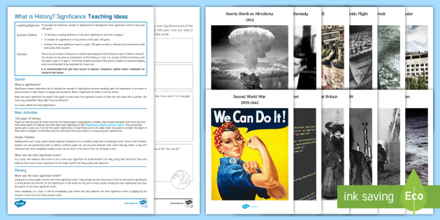 History Lesson Pack What Is History Teaching