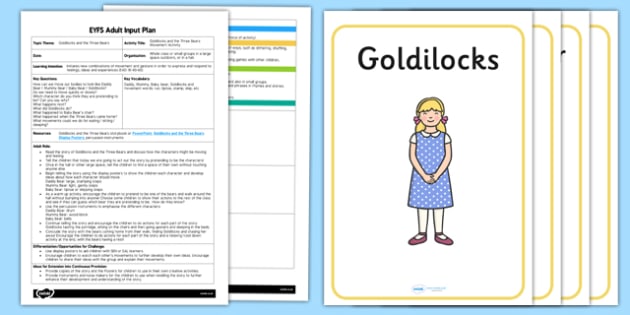 Goldilocks And The Three Bears Movement Activity Eyfs Adult Input Plan And