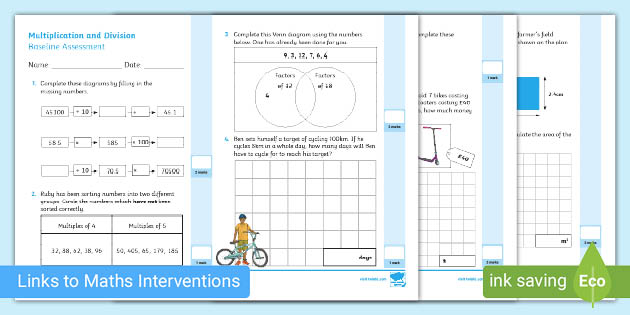 👉 Y6 Multiplication and Division Baseline Assessment