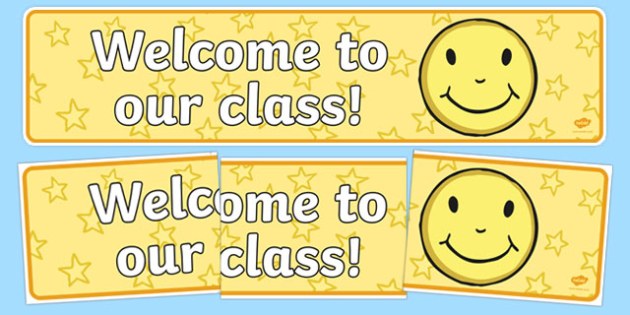 Welcome To Our Class Smiley Face Themed Classroom Banner