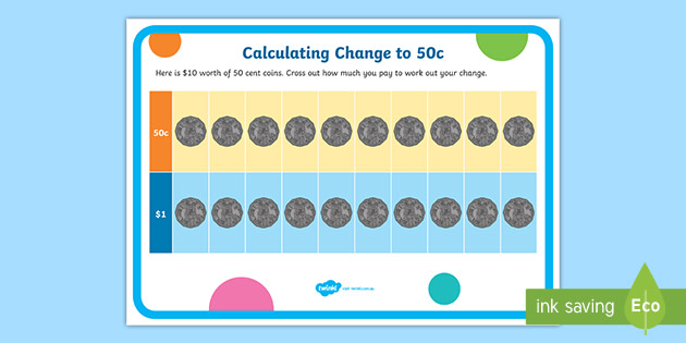 Sa New Calculating Change To 50c Desk Mat