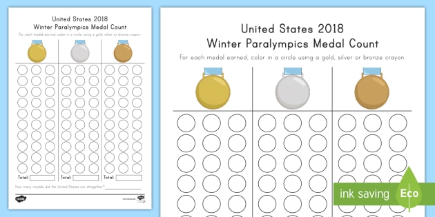 Us T 2548968 United States 2018 Winter Paralympics Medal Count Activity Sheet English Ver 1 