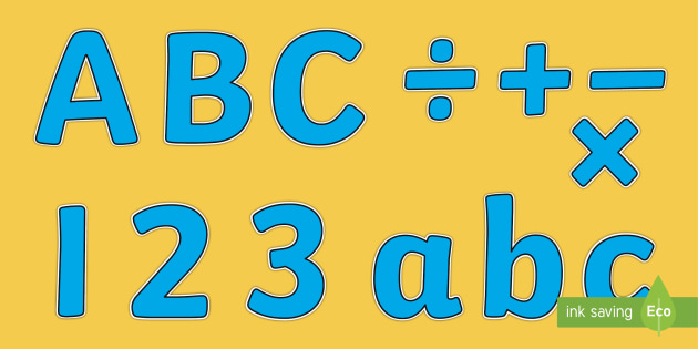 👉 Display Lettering & Symbols (Pure Blue) (teacher made)