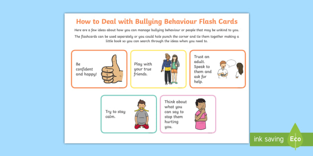 How To Deal With Bullying Behaviour Flashcards