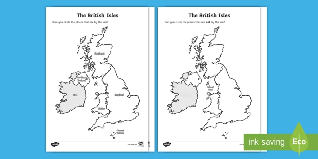 Free The British Isles Seaside Map Seaside Resources